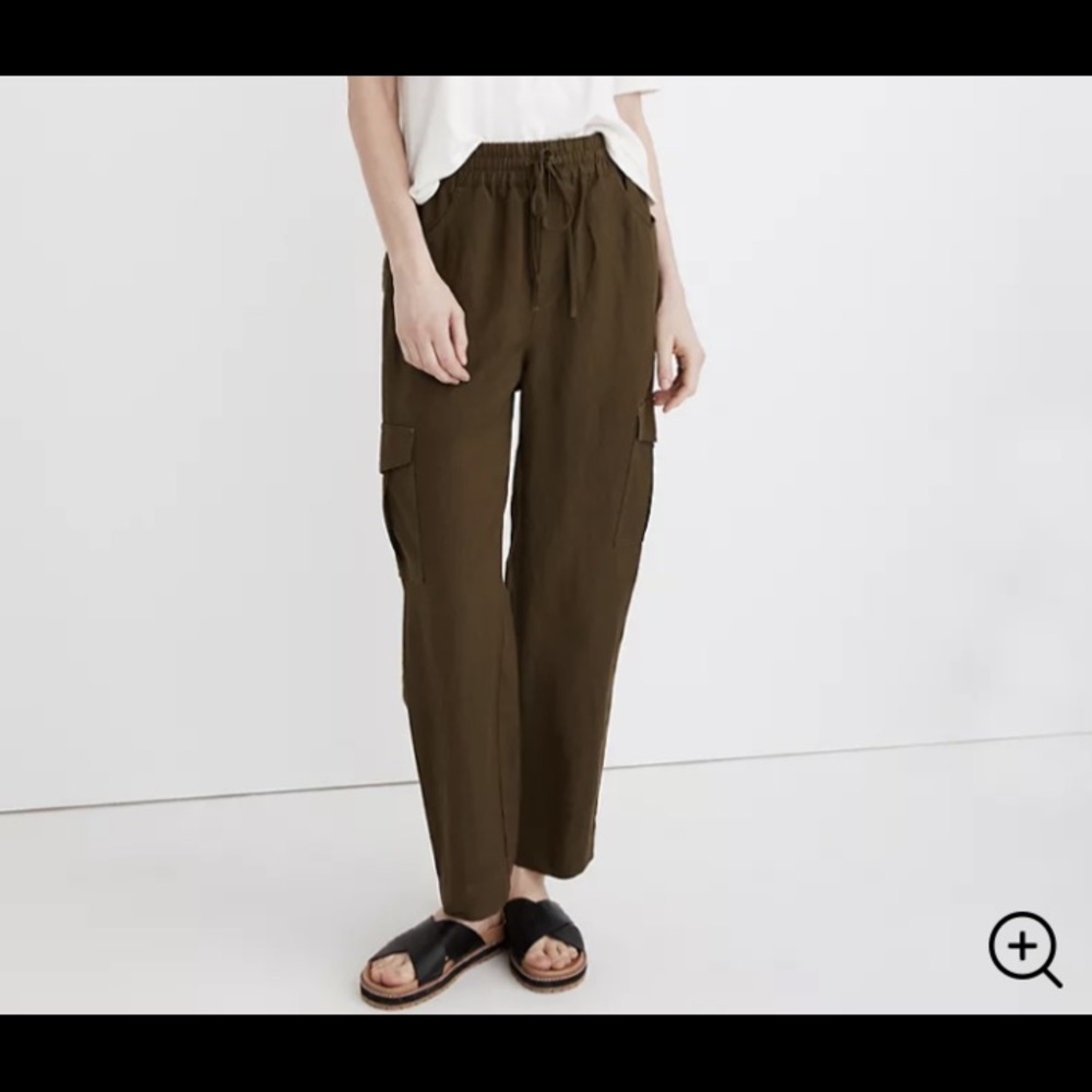 Madewell Tapered Huston Cargo Pull-On Crop Pants